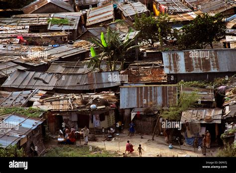 View of the Overcrowded Slums of Dhaka, Bangladesh Stock Photo, Royalty ...