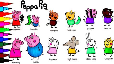 PEPPA PIG Coloring Book Pages Family n' Friends Kids Fun Art Learning ...