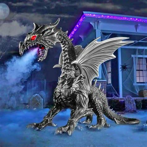 This 6 Foot Tall Fog Breathing Dragon Is The Ultimate Halloween Yard Decor