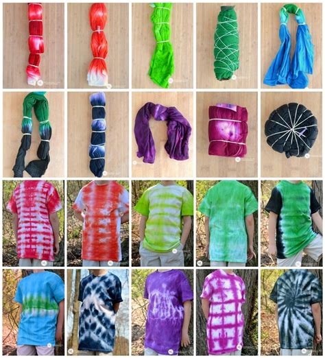 Tie Dye T-Shirt Folding Techniques | 10 vibrant tie dye shirt patterns ...