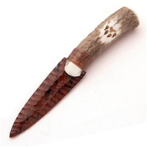 Natural Stag Obsidian Blade Handmade Knife | Museum Replicas