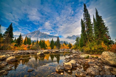 Creek with Mountain View at Grand Teton National Park Wyoming