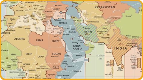 Middle East Time Zone Map ️