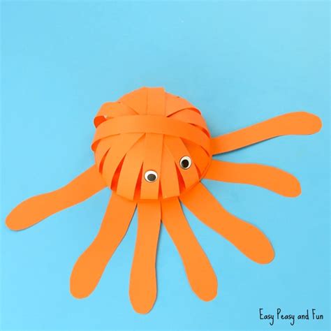 Simple Paper Octopus Craft - Summer Crafts for Kids - Easy Peasy and Fun