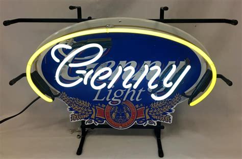 Lot - 2007 Genny Light Beer Neon Lighted Sign WORKS New Old Stock