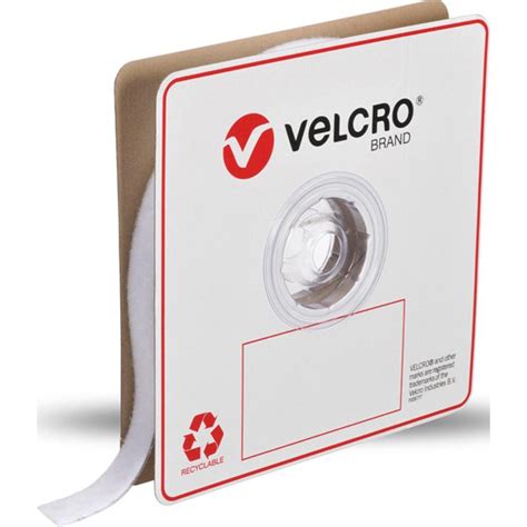 VELCRO Brand Grip Strips Loop Only 25mm x 25m White | Winc