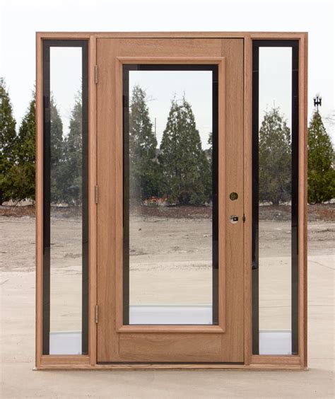 Glass Door With Sidelights - Exterior Doors With Sidelights Solid Mahogany Entry Doors, Glass ...