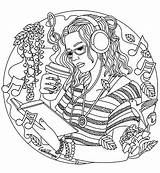 Listening Coloring Pages At GetColoringscom  Free Printable Colorings sketch template