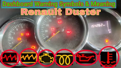 Renault Duster Dashboard Warning Symbols And Meaning