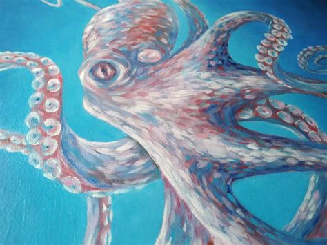 Original Octopus oil painting Octopus wall art Octopus art | Etsy