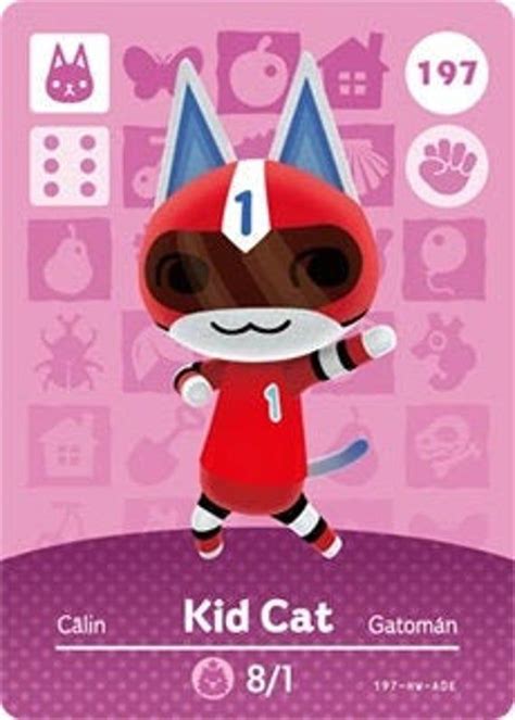 ACNH Kid Cat Amiibo Card Animal Crossing | Etsy | Animal crossing ...