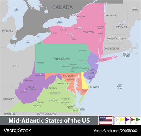 Mid Atlantic States Map – Map Of The Usa With State Names