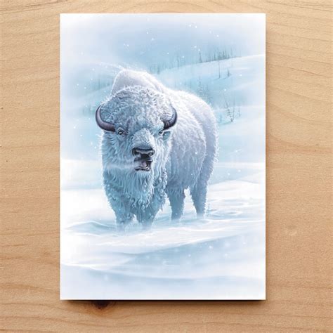 Snow Buffalo Notecard