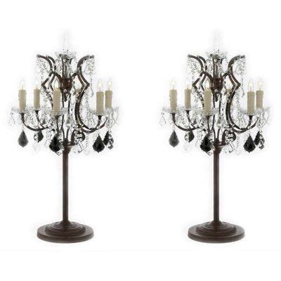 Abraham Rococo Crystal 35" Table Lamp | Table lamp, Bedside table lamps, Lamp sets