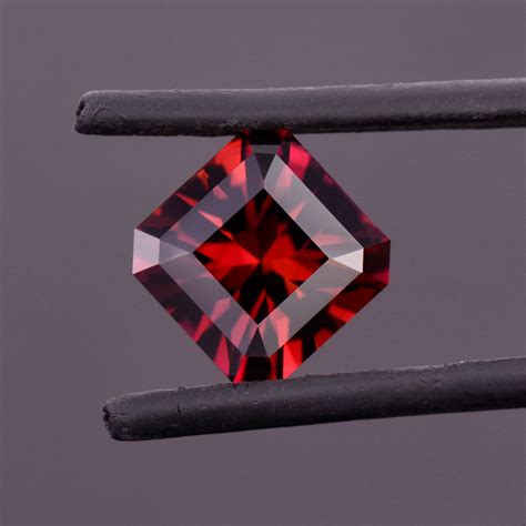 Exquisite Red Rubellite Tourmaline Gemstone from Nigeria, 5.49 cts., 10 mm., Asscher Brilliant Cut