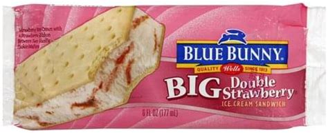 Blue Bunny Big Double Strawberry Ice Cream Sandwich - 6 oz, Nutrition Information | Innit