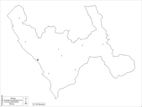 La Libertad free map, free blank map, free outline map, free base map outline, main cities, white