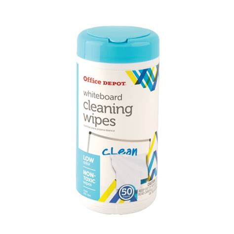 Dry-Erase Board Cleaning Wipes, 6" x 9", Pack Of 50 | OfficeSupply.com