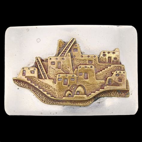 Jacal Adobe Villa Hut Pueblo Village Vintage Belt Buckle - Etsy