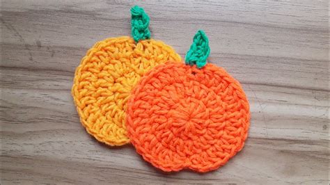 How to Crochet Small Pumpkin Coaster | Halloween Tutorial- 1 - YouTube