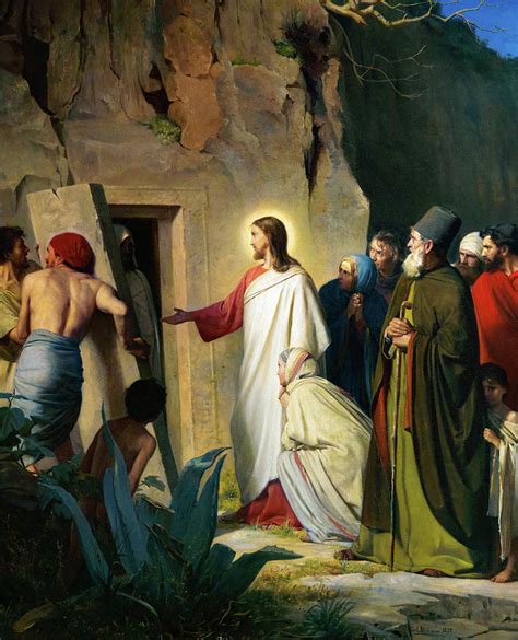 Raising of Lazarus Painting by Carl Bloch - Pixels