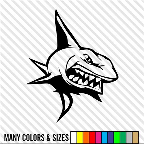 SHARK Sticker decal window vinyl car boat surf beach great