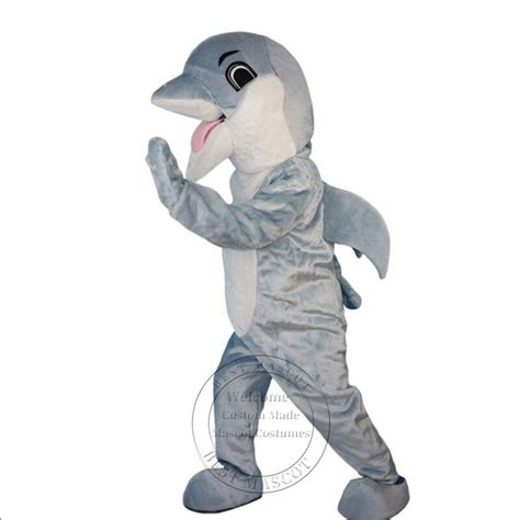 Super Cute Beautiful Dolphin Mascot Costume Custom fancy costume Anime cosplay Plush costume ...