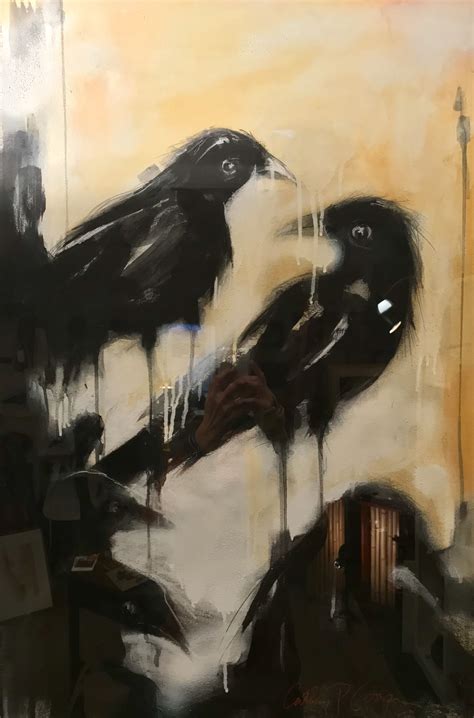 Crows, Ravens, Birds, Paintings, Art, Art Background, Raven, Raven, Paint