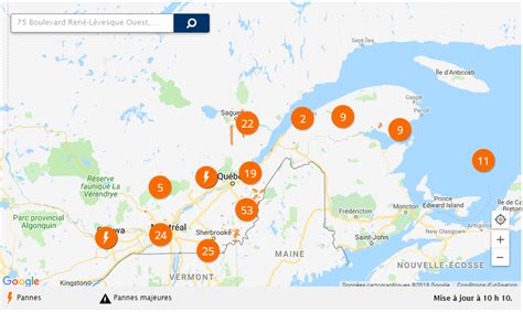 Hydro Quebec Power Outage Map - Map