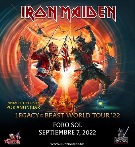 Iron Maiden se presentará en México ….“Legacy of the beast world tour ...