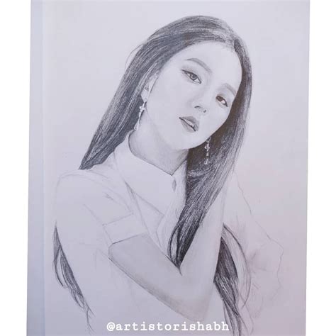 Pencil Sketch Rose Blackpink Drawing Easy - bmp-online