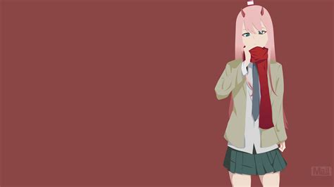 2400x1080 Zero Two Minimalist 2400x1080 Resolution Wallpaper, HD Anime ...