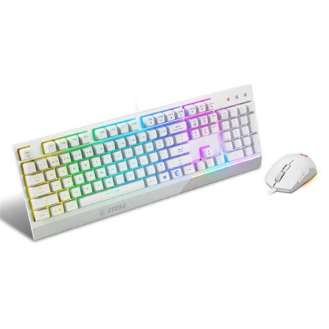 MSI GK30 Combo 5000 DPI Gaming Mouse And Keyboard White | Techinn