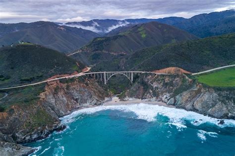 Premium Photo | Bixby creek bridge also known as bixby canyon bridge on ...