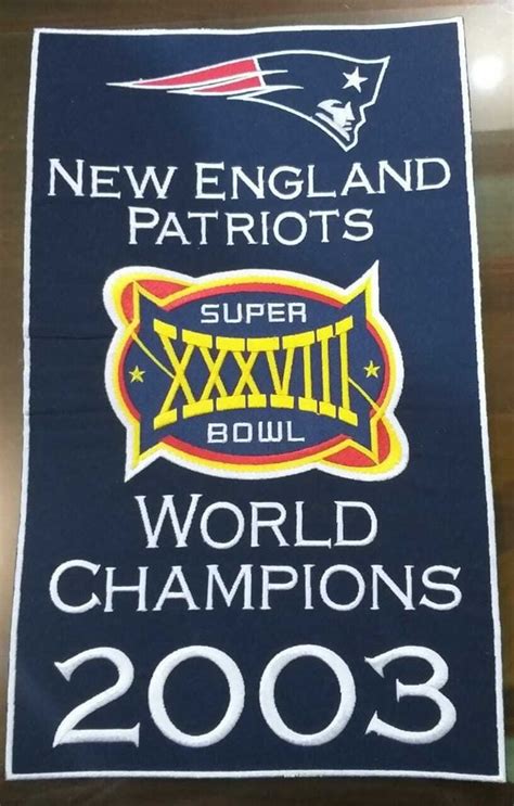 New England Patriots 6x Super Bowl World Champions 14 x 8.5 Banner ...