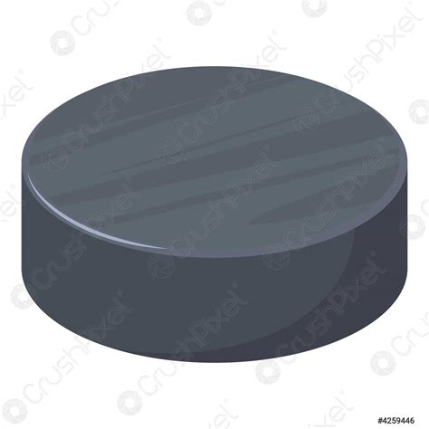 Hockey puck icon, cartoon style - stock vector 4259446 | Crushpixel