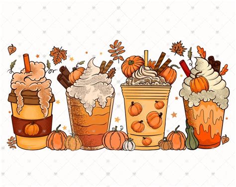 Fall Coffee Pumpkin Png, Fall Drink Design, Pumpkin Spice Png, Fall ...