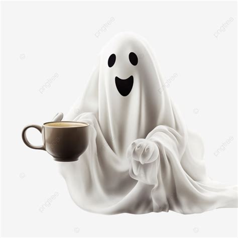 Ghost Drinking Coffee, Halloween, Coffee, Drink PNG Transparent Image ...