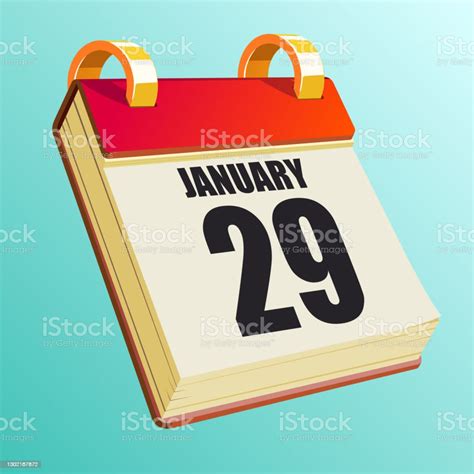 January 29 On Red Calendar Stock Illustration - Download Image Now ...