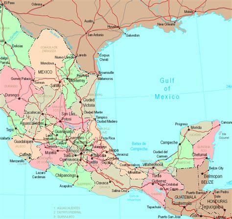 Map Of Southern Mexico | Map Of The World