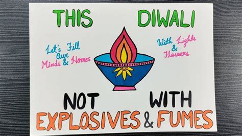 Diwali Poster Drawing For Kids // Green Diwali Poster Drawing // Eco ...