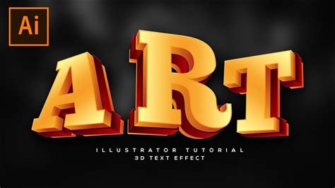 Illustrator Tutorial - Creating Cool Looking 3D Text - YouTube