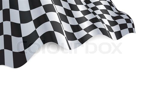 Checkered black and white flag ... | Stock vector | Colourbox