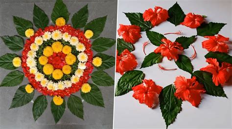 Onam 2020 Simple Pookalam Designs for Home: Varying Floral Patterns to Adorn Your Courtyard on ...