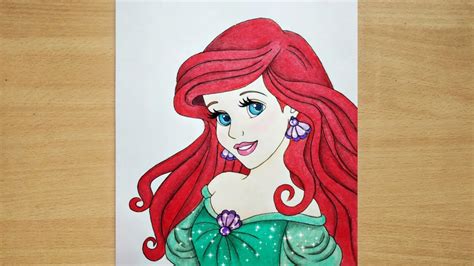 How To Draw Disney Princess Ariel Step By Step - Draw-plum