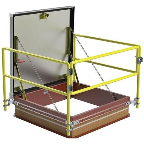 Equipment Access Roof Hatch Safety Railing System