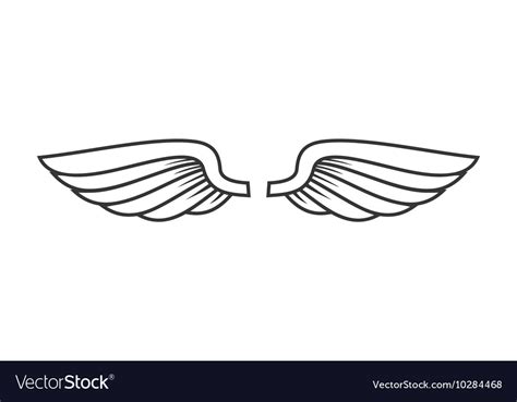 White angel wings icon Royalty Free Vector Image