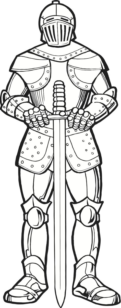 Knight in Armor (coloring page) | Bryce | Pinterest | Coloring, God and Armour