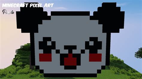 Minecraft Pixel Art - Panda - YouTube