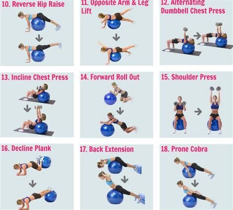 30-stability Ball Exercises To Strengthen Your Core | Stability ball exercises, Ball exercises ...